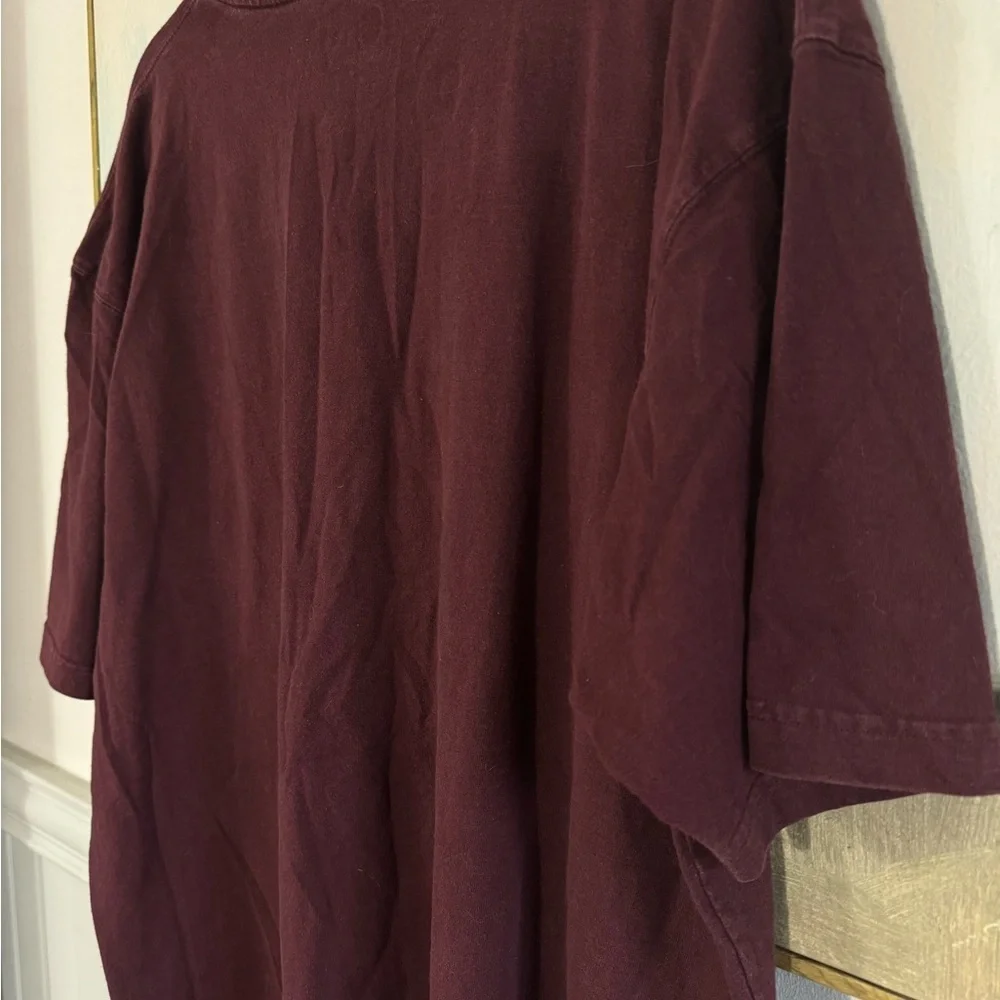 CARHARTT Workwear Short-Sleeve Henley Shirt In Port Maroon Size XL - Picture 6 of 6